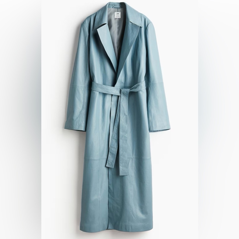 H&M Studio Premium Leather Coat- Limited Edition